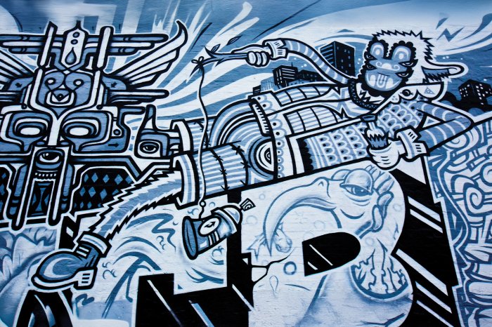 Fotobehang Graffiti met basketbalthema