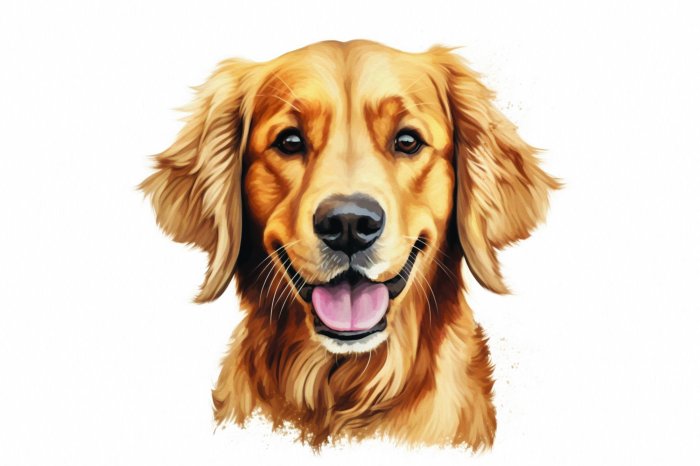 Fotobehang Golden retriever portret