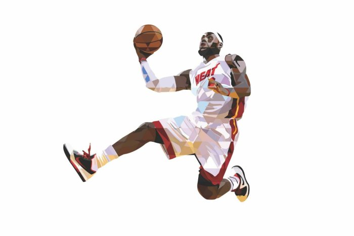 Fotobehang Basketballer LeBron James