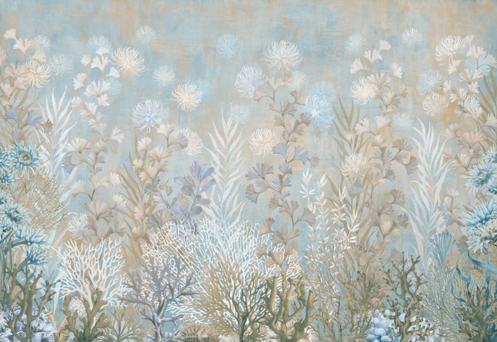 Fotobehang Zeelandschap met vegetatie