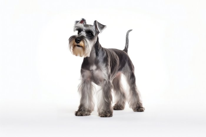 Fotobehang Schnauzer op portretfoto