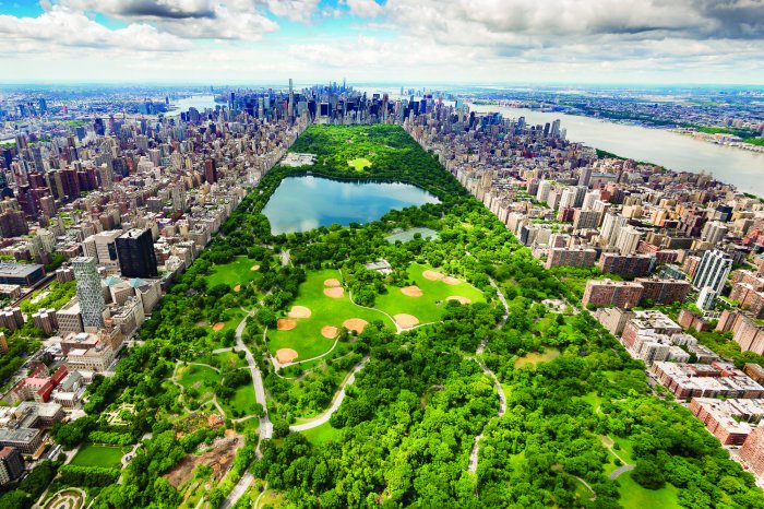 Fotobehang Luchtfoto van Central Park in Manhattan, New York City