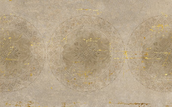 Fotobehang Ornamenten elegant patroon op een vintage betonnen achtergrond