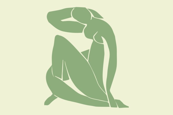 Fotobehang Een delicate omtrek van een vrouwenfiguur op een lichte achtergrond