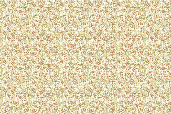 Fotobehang Rode bloemen in het bladerrijke struikgewas