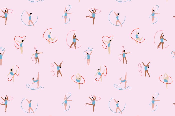 Fotobehang Ballerina&#39;s dansen met delicate linten