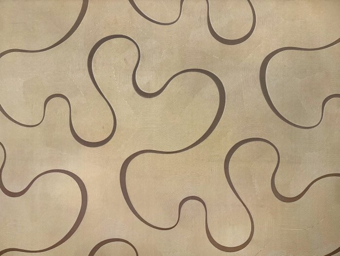 Fotobehang Bruine golflijnen op de textuur