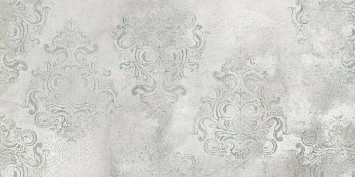 Fotobehang Grijs ornament op beton