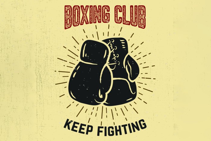 Fotobehang Bokshandschoenen in een sportieve benadering