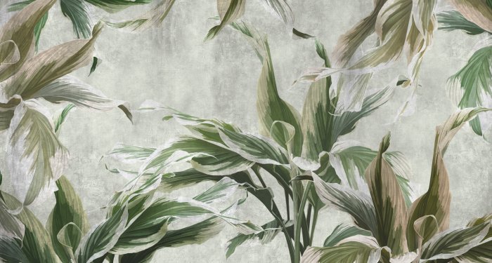 Fotobehang Exotische grüne Blätter