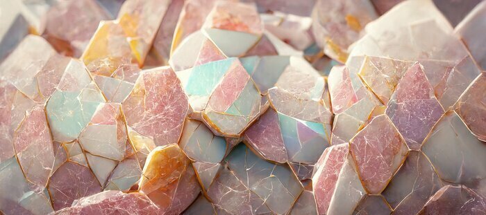 Fotobehang Roze edelstenen