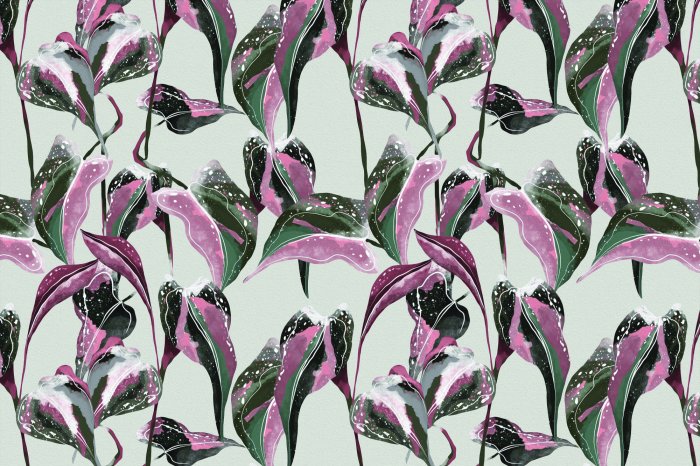 Fotobehang Tropische bladeren met een exotisch accent