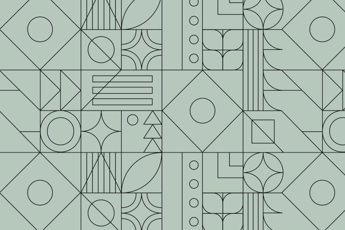 Fotobehang Zwarte lijnen in moderne vormen