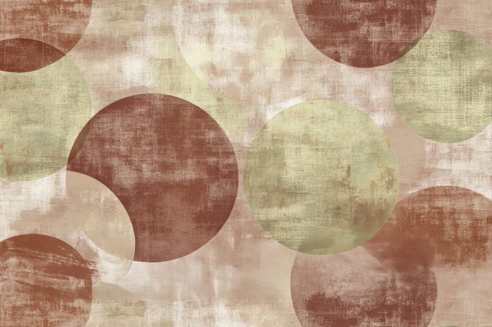 Fotobehang Cirkels in tinten bruin en groen