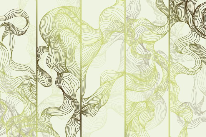 Fotobehang Goudbruine golven op een lichtgekleurde achtergrond