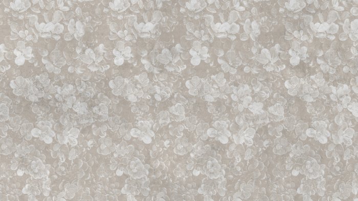 Fotobehang Buxustakjes en -bladeren in grijs