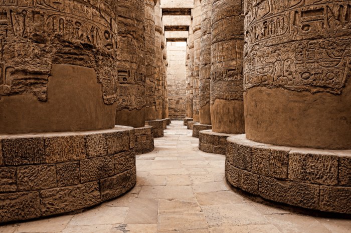 Fotobehang Karnak-tempel Oude Egyptische architectuur