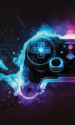 Sticker Artistieke grafiek van een videogamecontroller