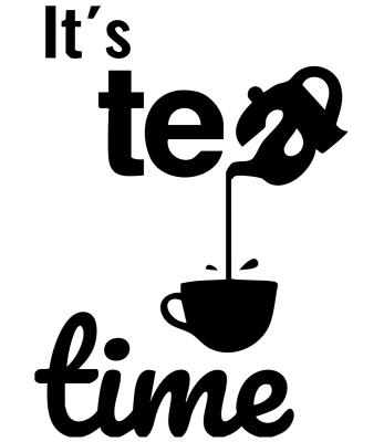 Sticker Grafiek met de tekst It’s Tea Time