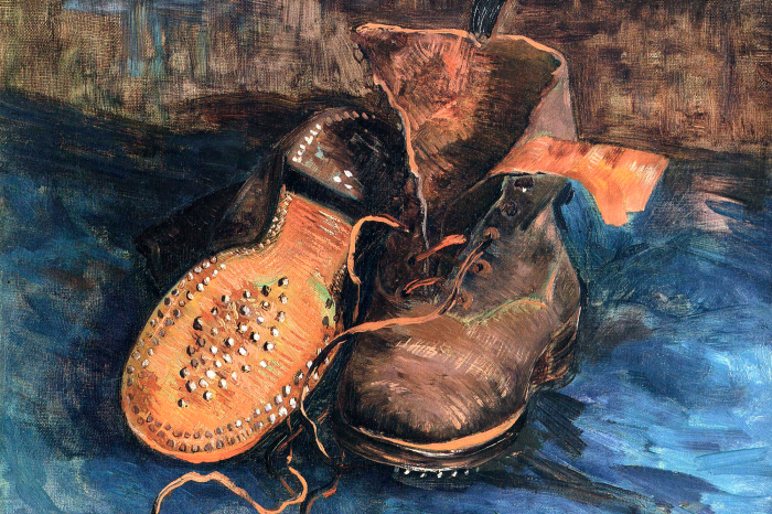 Canvas Retro leren schoenen met spijkers