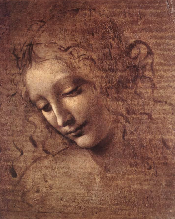 Canvas Een mooie vrouw met een weelderig kapsel op een portret