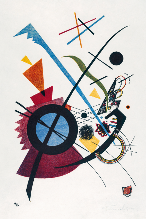 Canvas Primary Colors - Kandinsky’s Geometric Abstraction (Wassily Kandinsky)