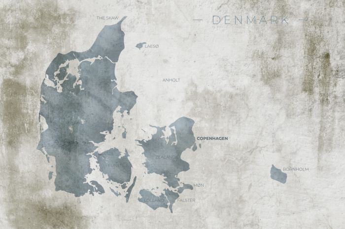 Canvas Scandinavian Blue (1 Part) Wide