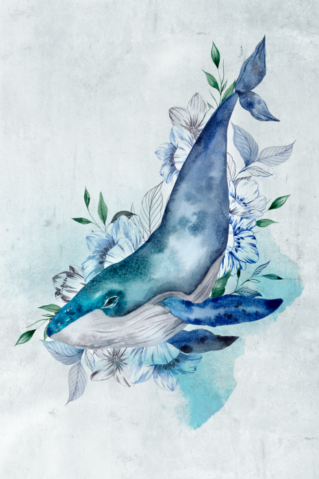 Canvas Mr. Whale (1 Part) Vertical