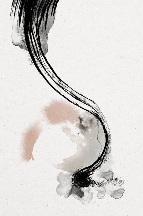 Canvas Abstractie met een artistieke penseelstreek