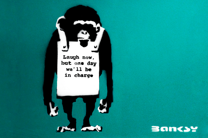 Canvas Angry Monkey (1 Part) Vertical