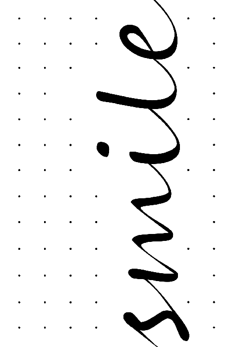 Canvas Black and White: Smile (1 Part) Vertical