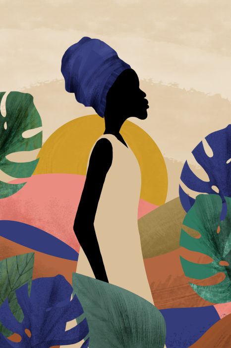 Canvas An African dream / A walk at sunset