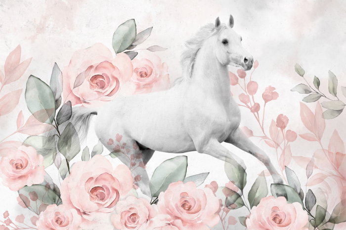 Canvas Gallop Among the Roses (1 Part) Wide