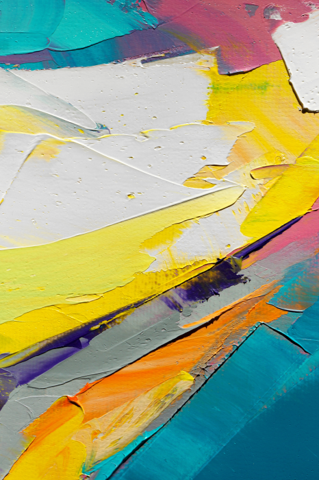 Canvas Driedimensionale kleurrijke abstractie geschilderd met verf