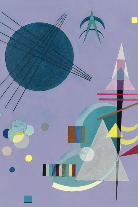Canvas Reproductie van het schilderij Paarsgroen van Wassily Kandinsky