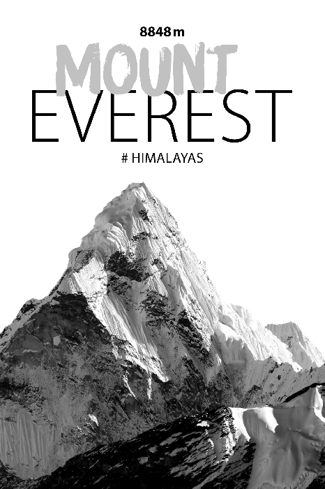 Canvas Mount Everest (1 Part) Vertical