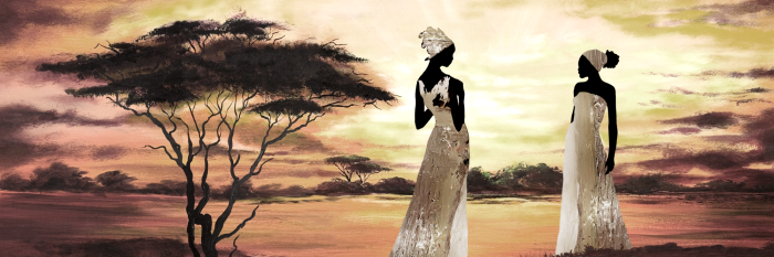 Canvas African Goddesses (1 Part) Narrow