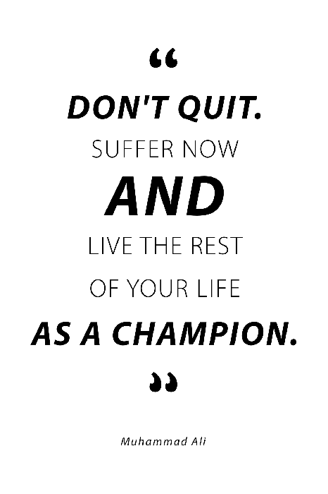 Canvas Quote - Muhammad Ali (1 Part) Vertical