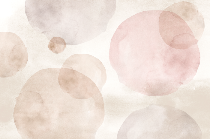 Canvas Cirkels in pastelkleuren op een beige achtergrond