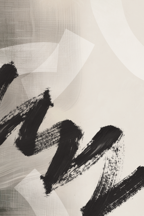 Canvas Monochromatische penseelstreken