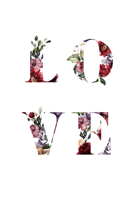 Canvas Love in Flowers (1 Part) Vertical