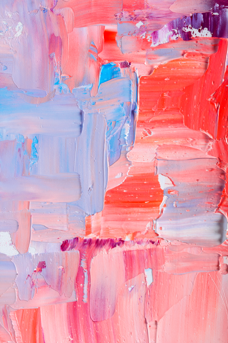 Canvas Schilderachtige expressie in tinten roze