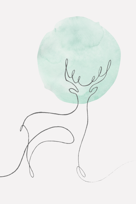 Canvas Lunar Line (1 Part) Vertical