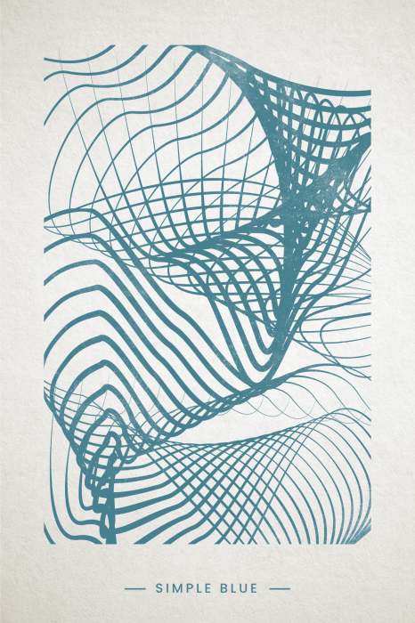 Canvas Simple Blue (1 Part) Vertical