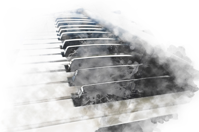 Canvas Zwarte en witte pianotoetsen