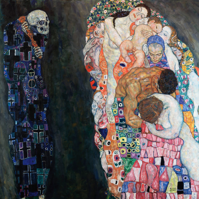 Canvas Leven en dood in abstracte vorm