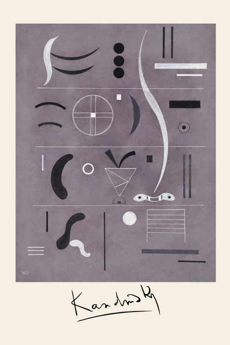 Canvas Monochromatische harmonie van vormen