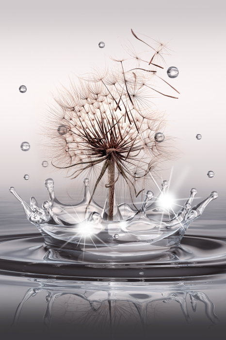 Canvas Wind Drops (1 Part) Vertical