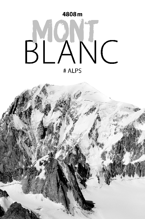 Canvas Mont Blanc (1 Part) Vertical