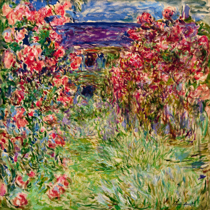 Canvas La maison dans les roses (Claude Monet)